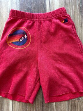 Aviator Nation Kids Red Jersey Shorts Venice, CA Surfer 6 S M